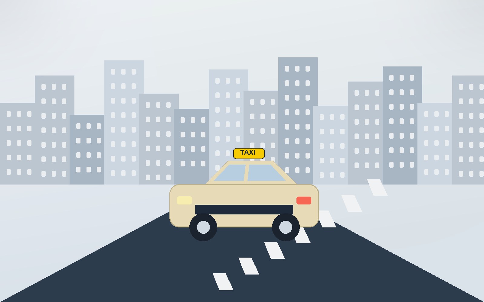 Taxi im deutschen Stadtverkehr